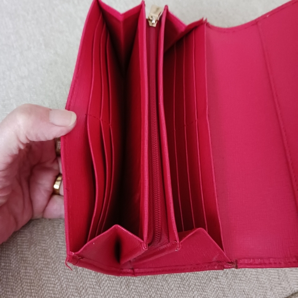 Furla pink saffiano leather wallet - Picture 3 of 12